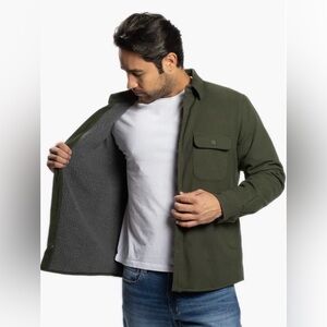 Peter Manning New York Flannel Polartec Lined Button Front Field Jacket Shacket